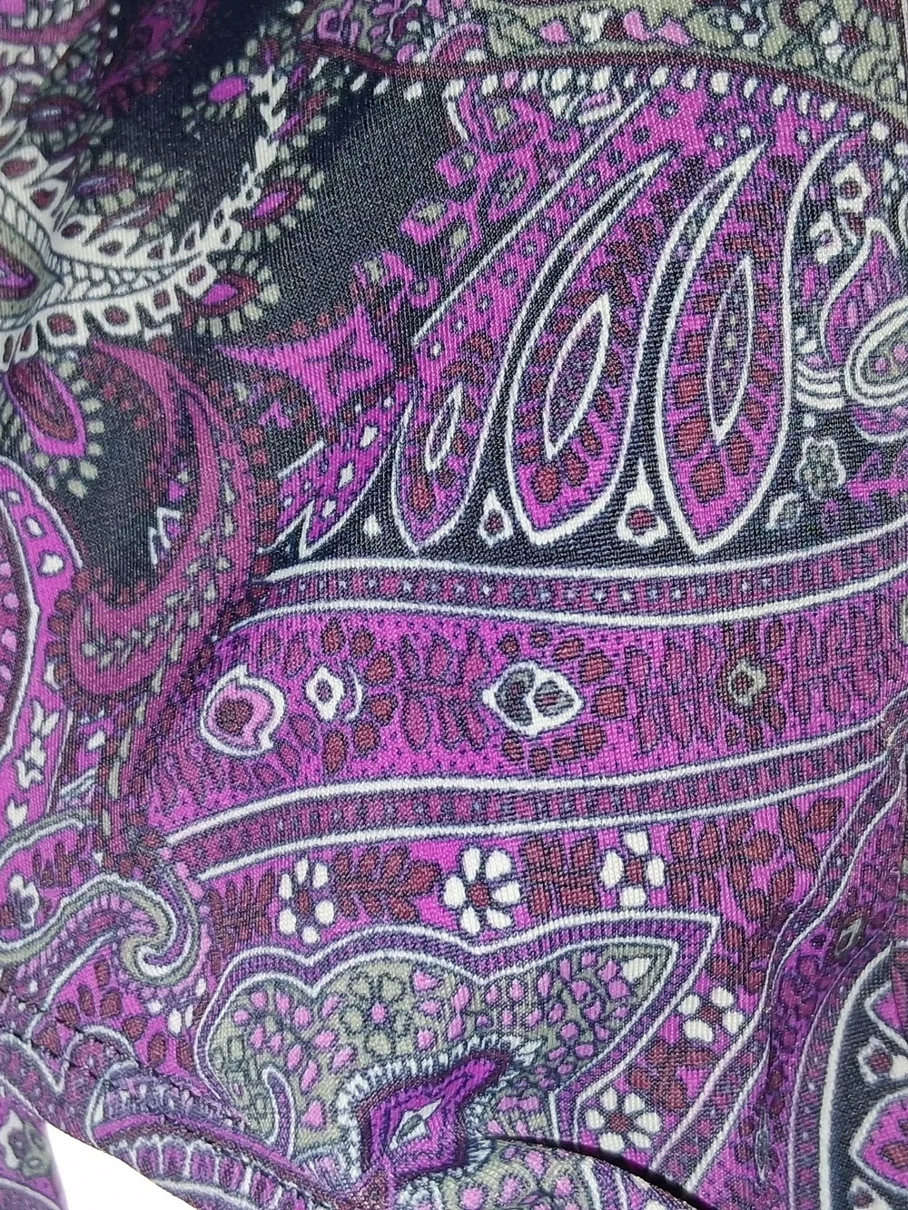 CONVERSE ONE STAR Purple Paisley Bikini Women's TOP Sz Large, BOTTOM Sz Medium